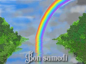 Gif animé Bon samedi arc en ciel